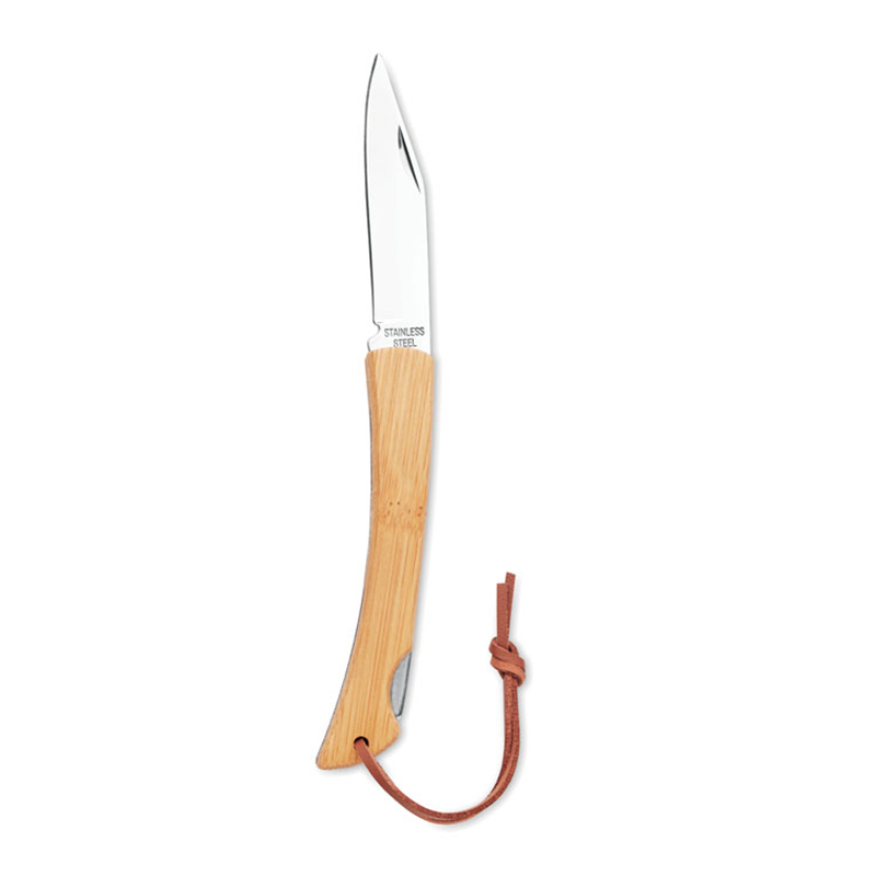 Foldbar kniv i bambus - Billede 2
